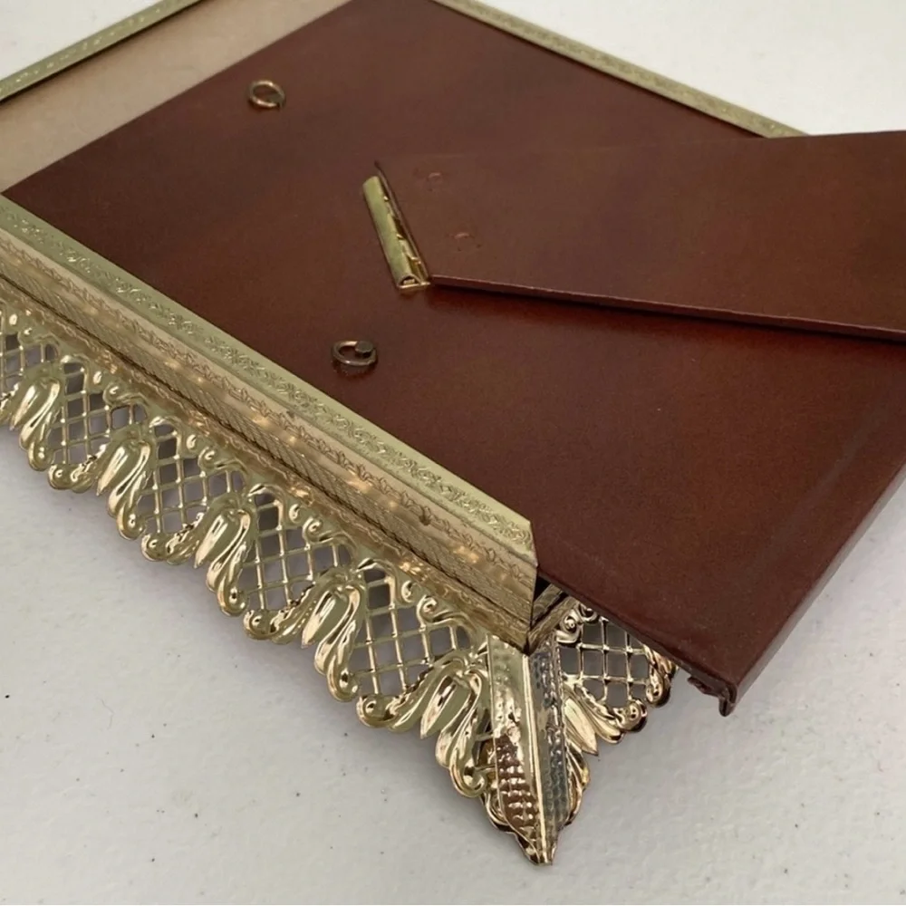 Vintage Metal Filigree Picture 24 karat